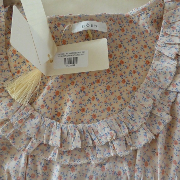 NWT Doen Olive Dress Peach Martha's Garden Silk - Picture 8 of 8